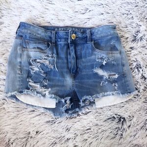 Distressed Denim Shorts